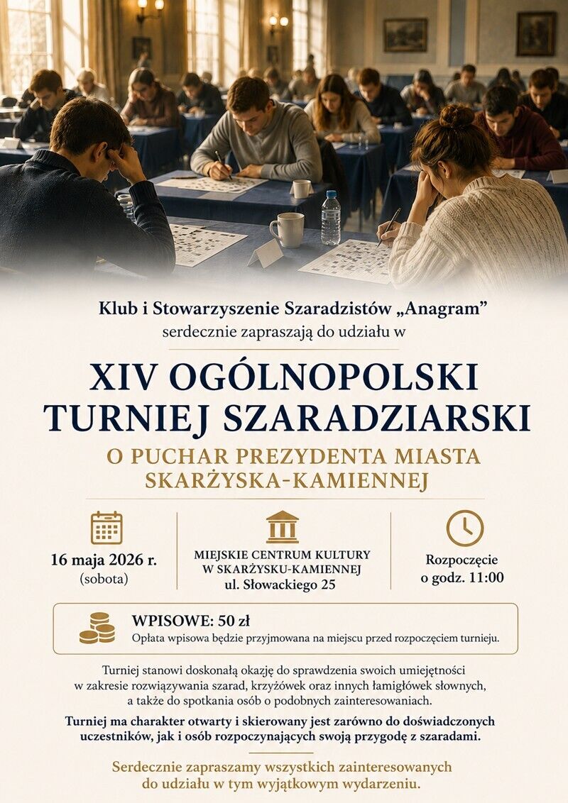 16.05  XIV Ogólnopolski Turniej Szaradziarski