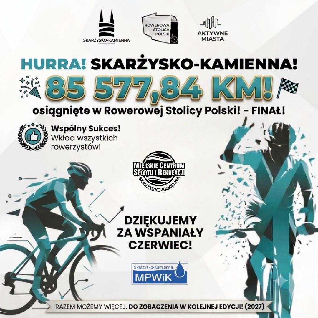 Skarżysko-Kamienna zakończyło udział w rywalizacji o tytuł Rowerowej Stolicy Polski 2026