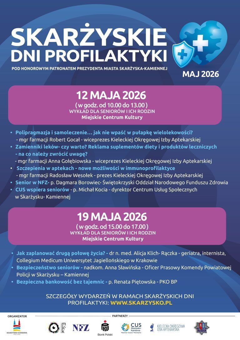 plakat skarzyskie dni profilaktyki SENIORALNY 768x1086