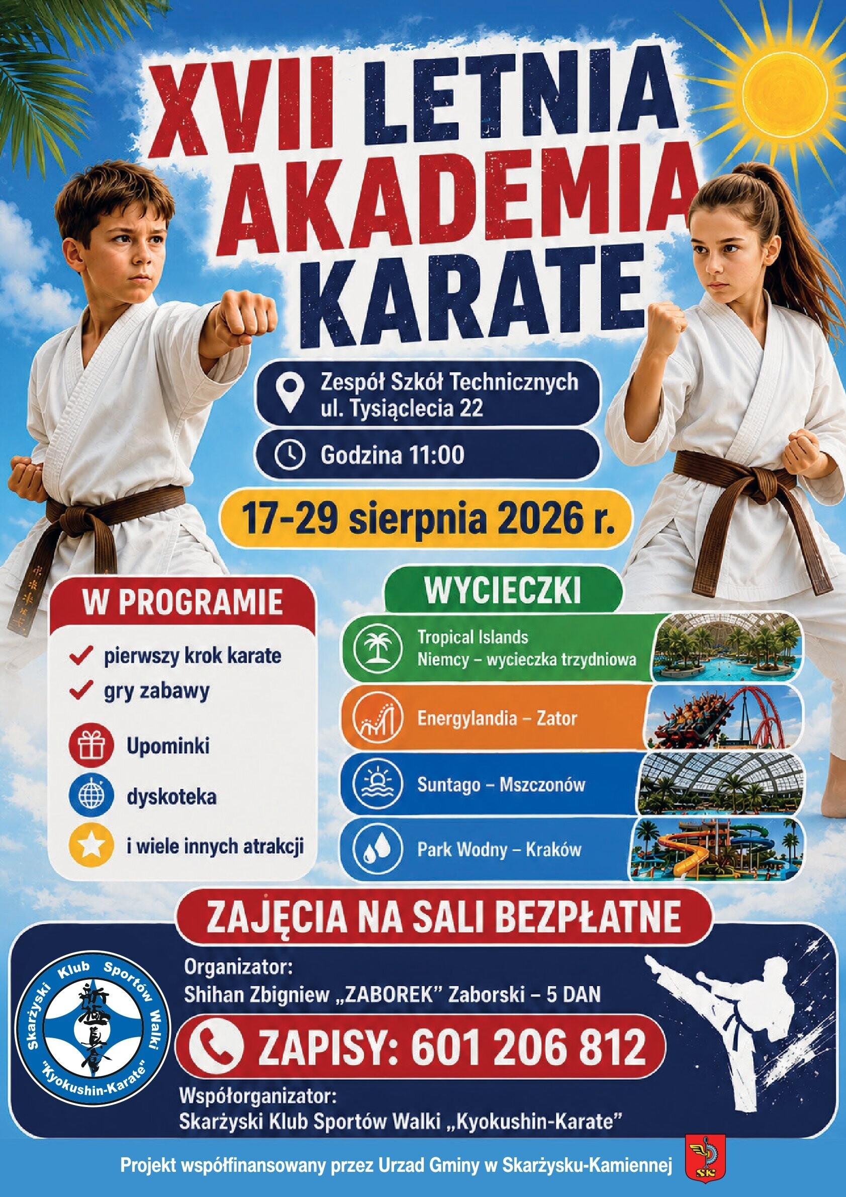XVII Letnia Akademia Karate w Skarżysku - bezpłatne zajęcia na zakończenie wakacji