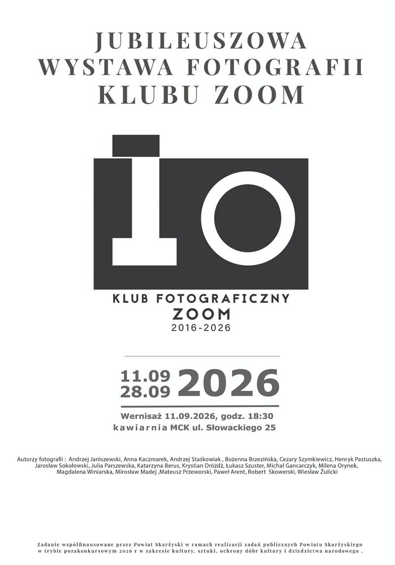 11.09 Jubileuszowa wystawa fotografii Klubu ZOOM